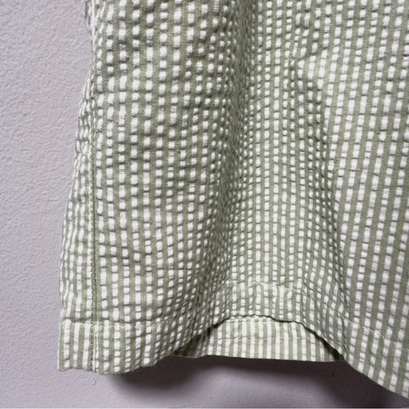 Vintage Calypso Coolers Green Seersucker Capris Pull-On Pants Women’s Size XL - Picture 9 of 11